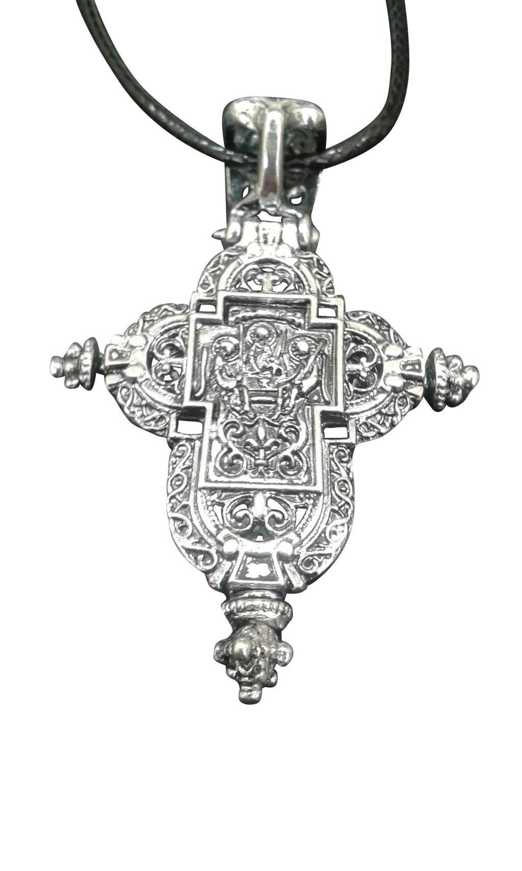 Russian Style Orthodox Christian Reliquary Pectoral Cross Good Detail Relic Case