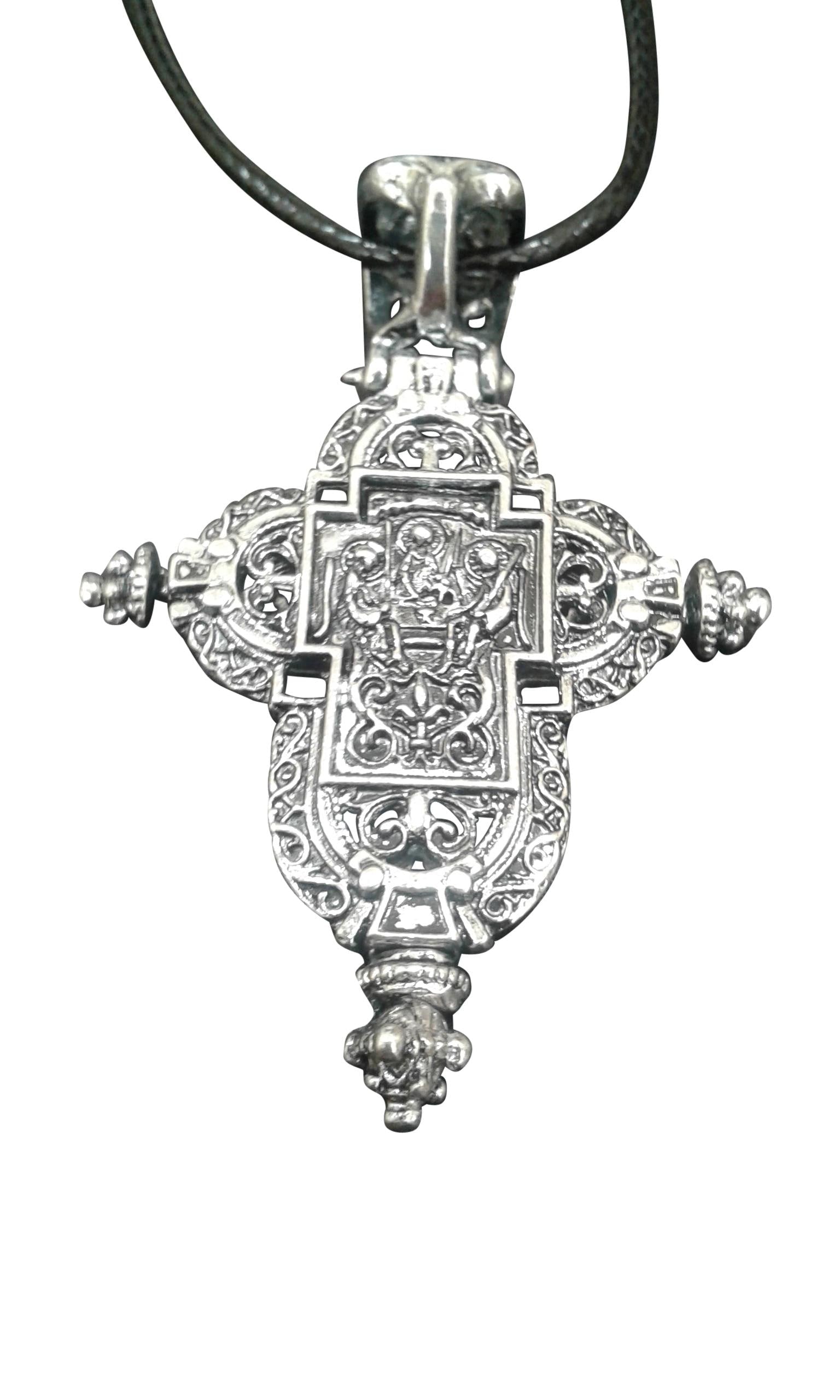 Russian Style Orthodox Christian Reliquary Pectoral Cross Good Detail Relic Case