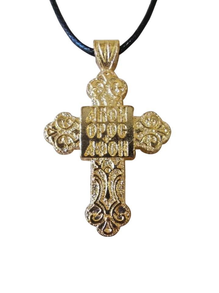 1.65" Greek Orthodox Mount Athos Pendant Necklace Cross 4.2cm
