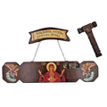 16" Greek Orthodox Monastic Handmade Semantron Wooden Clapper Virgin Mary Icon