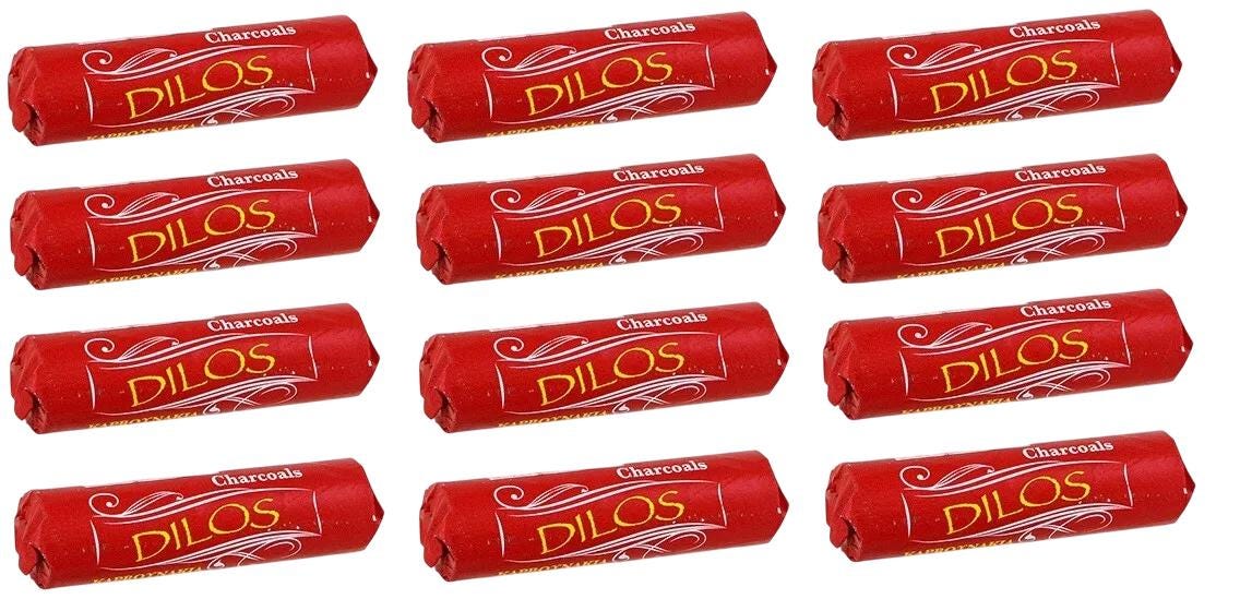20 Rolls Perfect Quality Round Greek Orthodox Charcoal Tablets 22mm for Incense