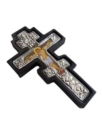 7" Greek Orthodox Metal Byzantine Wall Blessing Cross Crucifxion Icon 17.5cm
