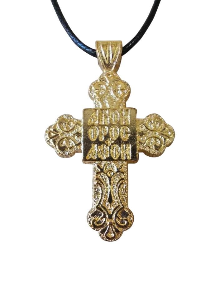 1.65" Greek Orthodox Mount Athos Pendant Necklace Cross 4.2cm