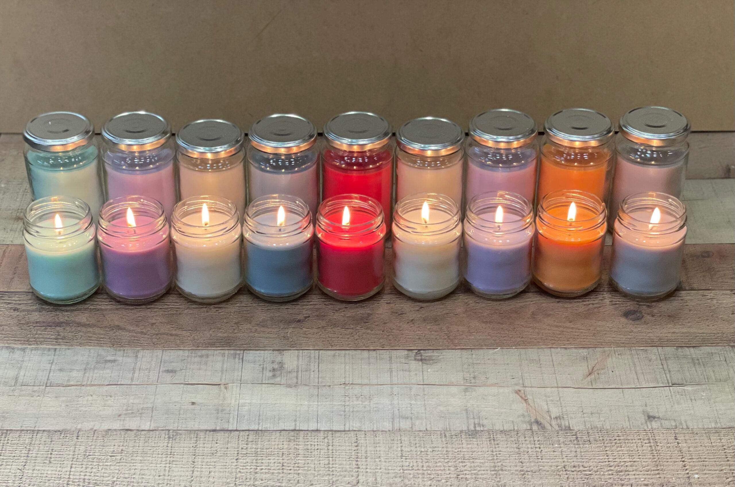 Handmade Aromatic Soy Vegetable Wax Candles Various Scents 40 Hours Duration Colored Clean Burning Glass Container Jars