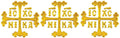 Set 3 Pcs Greek Orthodox Car Home Window Surface Protection Cross Sticker