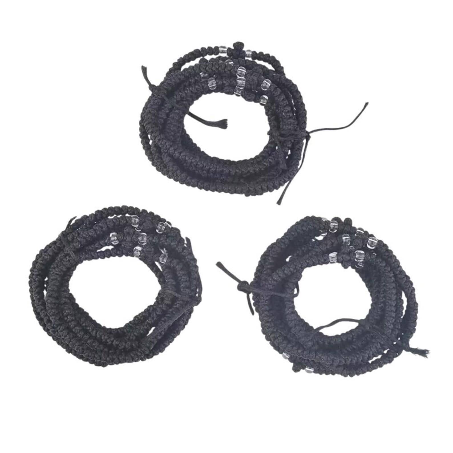 Set 10 Pcs Handmade Greek Orthodox Prayer Rope Waxed Komboskini Chotki Vervitsa Mequetaria