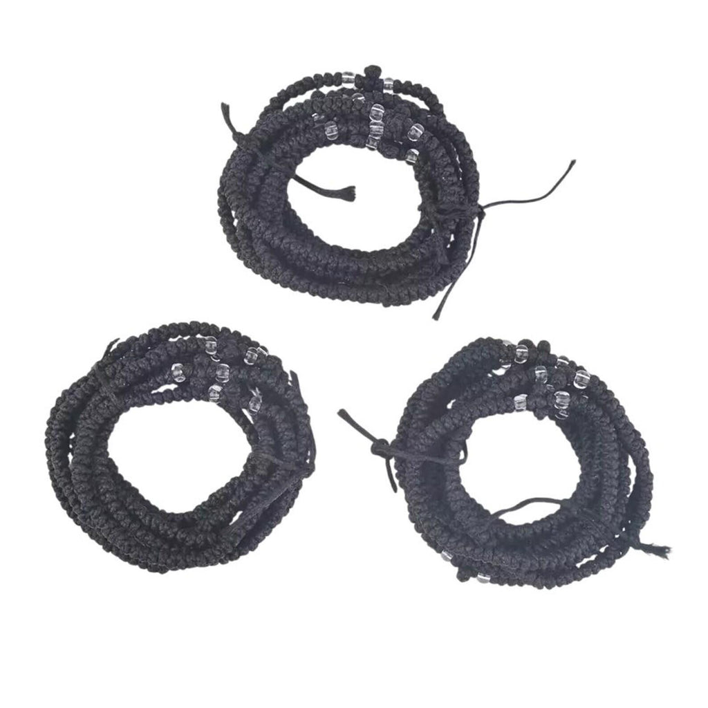 Set 10 Pcs Handmade Greek Orthodox Prayer Rope Waxed Komboskini Chotki Vervitsa Mequetaria