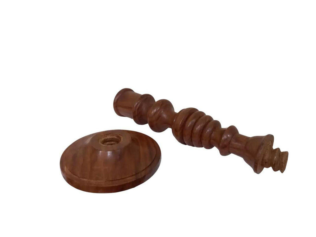 8" Wooden Candle Holder Candlestick Stand Pillar Candle Rustic Style 20cm