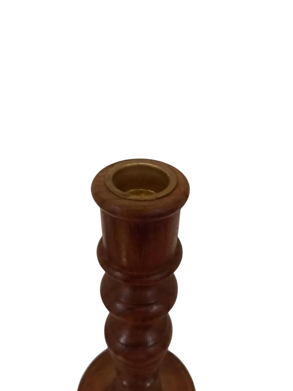 8" Wooden Candle Holder Candlestick Stand Pillar Candle Rustic Style 20cm