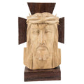 8" Religious Christian Handcarved Wooden Holy Face Jesus Standing Statue 20cm