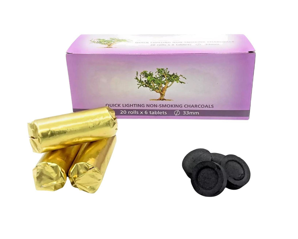 20 Rolls Perfect Quality Round Greek Orthodox Charcoal Tablets 33mm for Incense