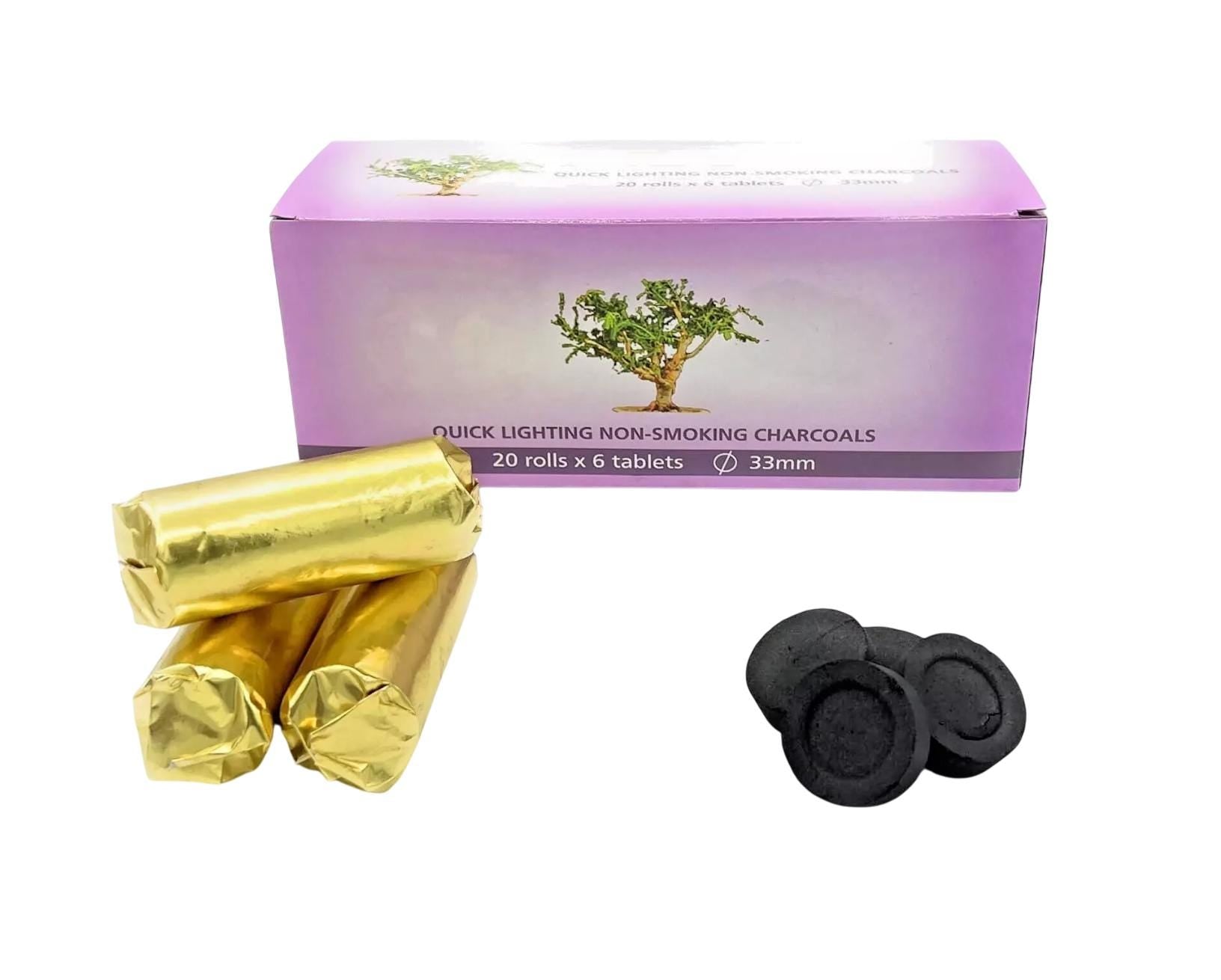 20 Rolls Perfect Quality Round Greek Orthodox Charcoal Tablets 33mm for Incense