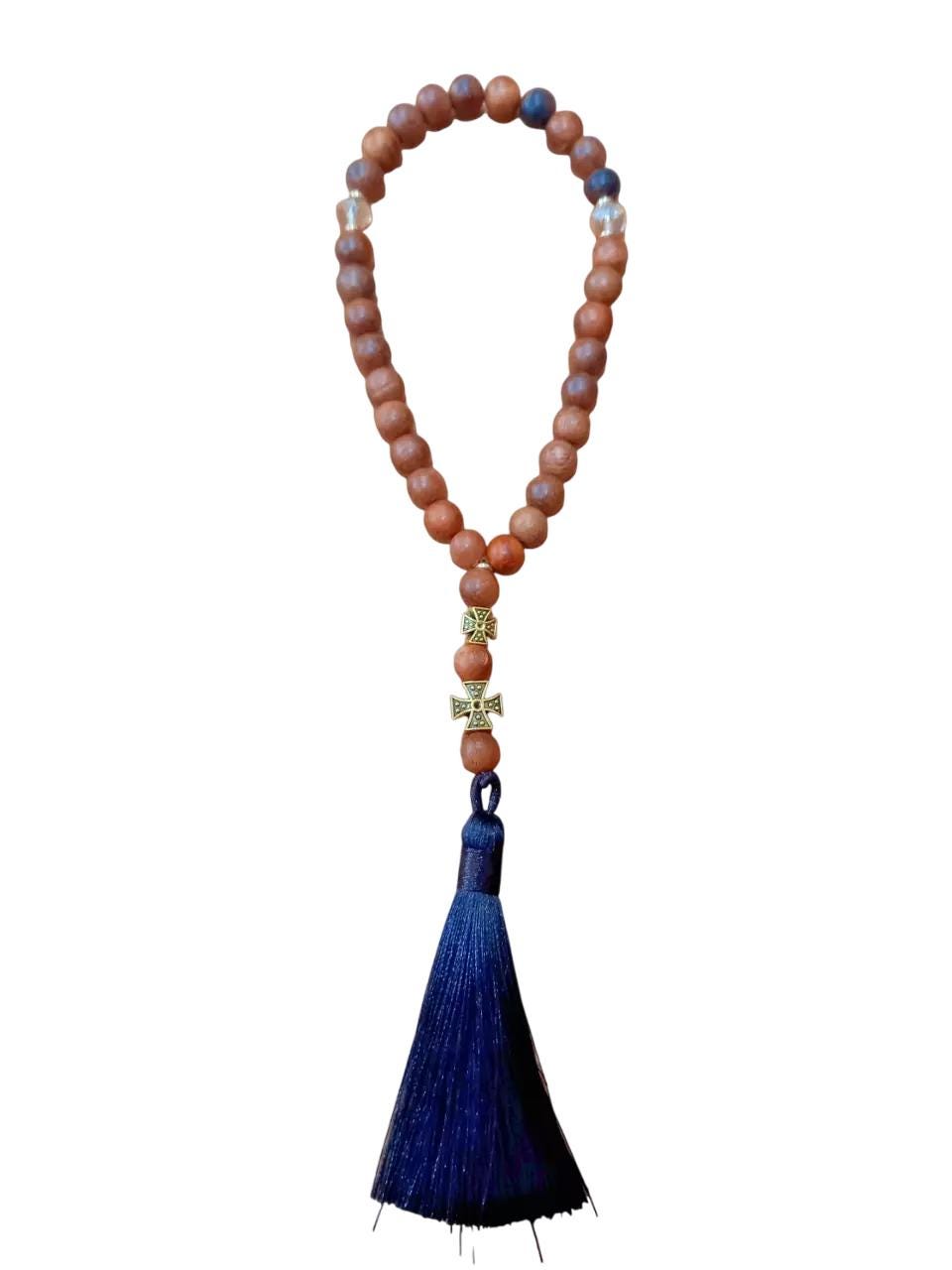 Unique Elegant Superior Quality Wooden Beads Greek Prayer Rope Rosary Tassel