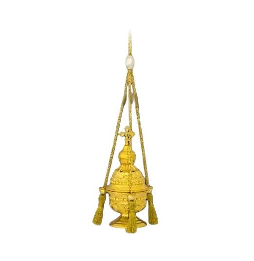 Blessed Greek Orthodox Authentic Anointing Aromatic Myrrh Oil Thurible Censer