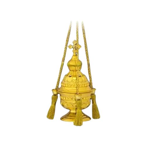 Blessed Greek Orthodox Authentic Anointing Aromatic Myrrh Oil Thurible Censer