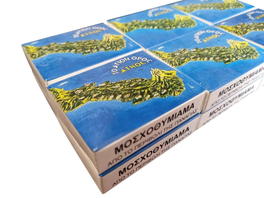 12 Packs Holy Blessed Handmade Aromatic Authentic Mount Athos Exceptional Quality Orthodox Incense Frankincense