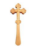 8 1/4" Russian Orthodox Hand Blessing Praying Cross Natural Wood Crucifix 21cm