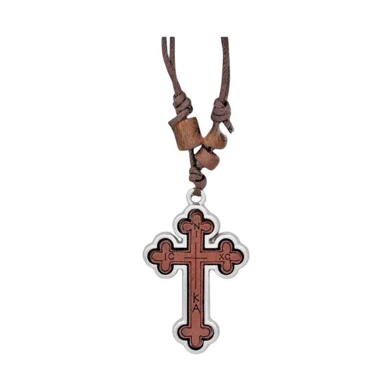 1.65" Greek Orthodox Mount Athos ICXC NIKA Pendant Necklace Cross 4.2cm