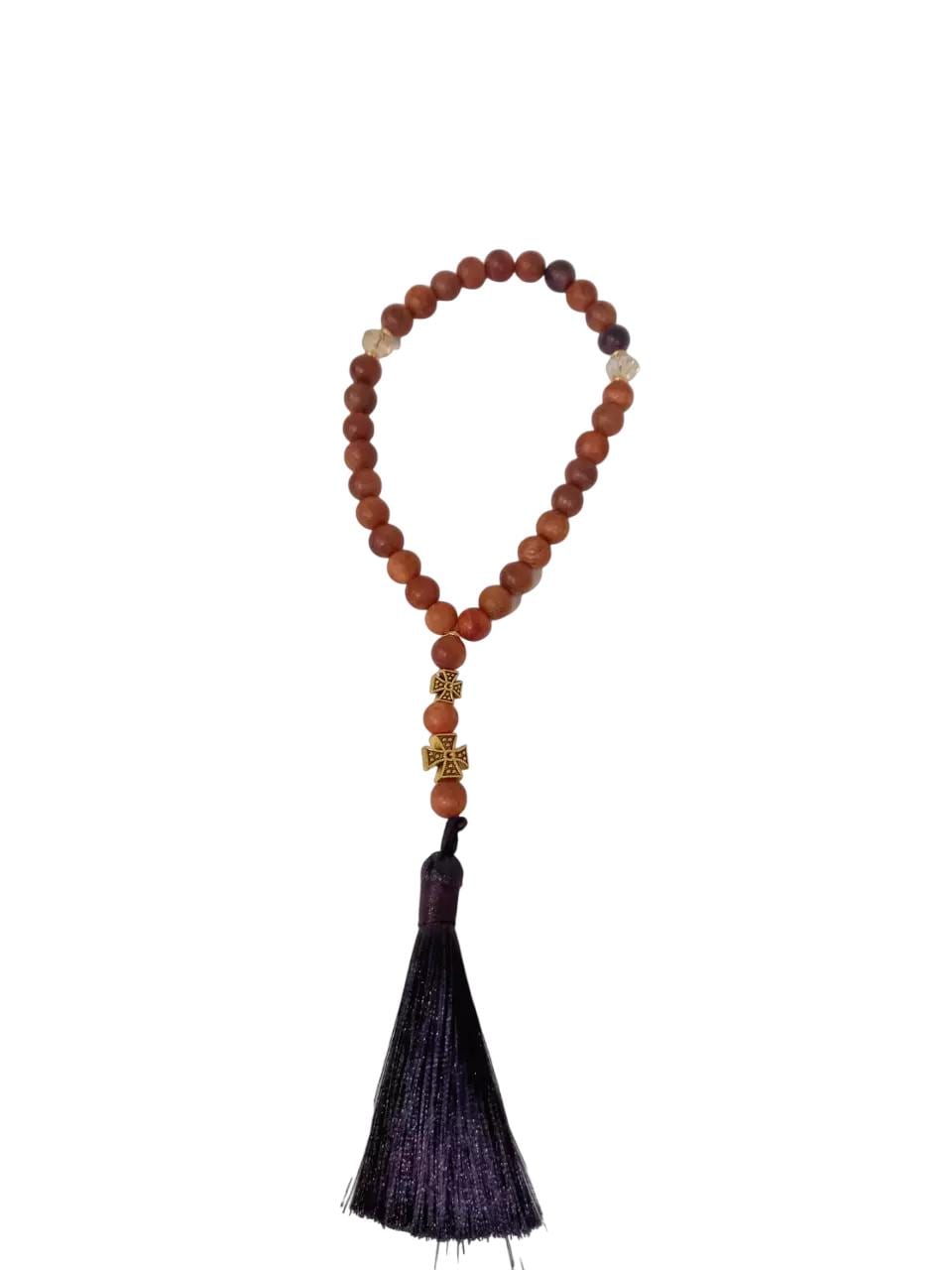 Unique Elegant Superior Quality Wooden Beads Greek Prayer Rope Rosary Tassel