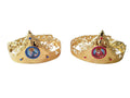 Russian Style Orthodox Byzantine Christian Church Jesus Theotokos Icons Set of 2 Wedding Crowns