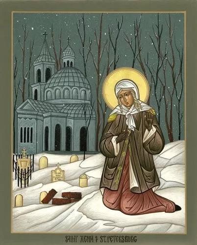 Saint Xenia of St. Petersburg Icon | Orthodox Christian | Fool for Christ | Russian Patron Saint | Made in Greece | Religious Wall Art