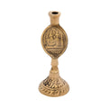 3 7/8" Panagia of Tinos  Theotokos & Jesus Christ Greek Candle Holder Engraved 2 Sides Orthodox Icons 10cm