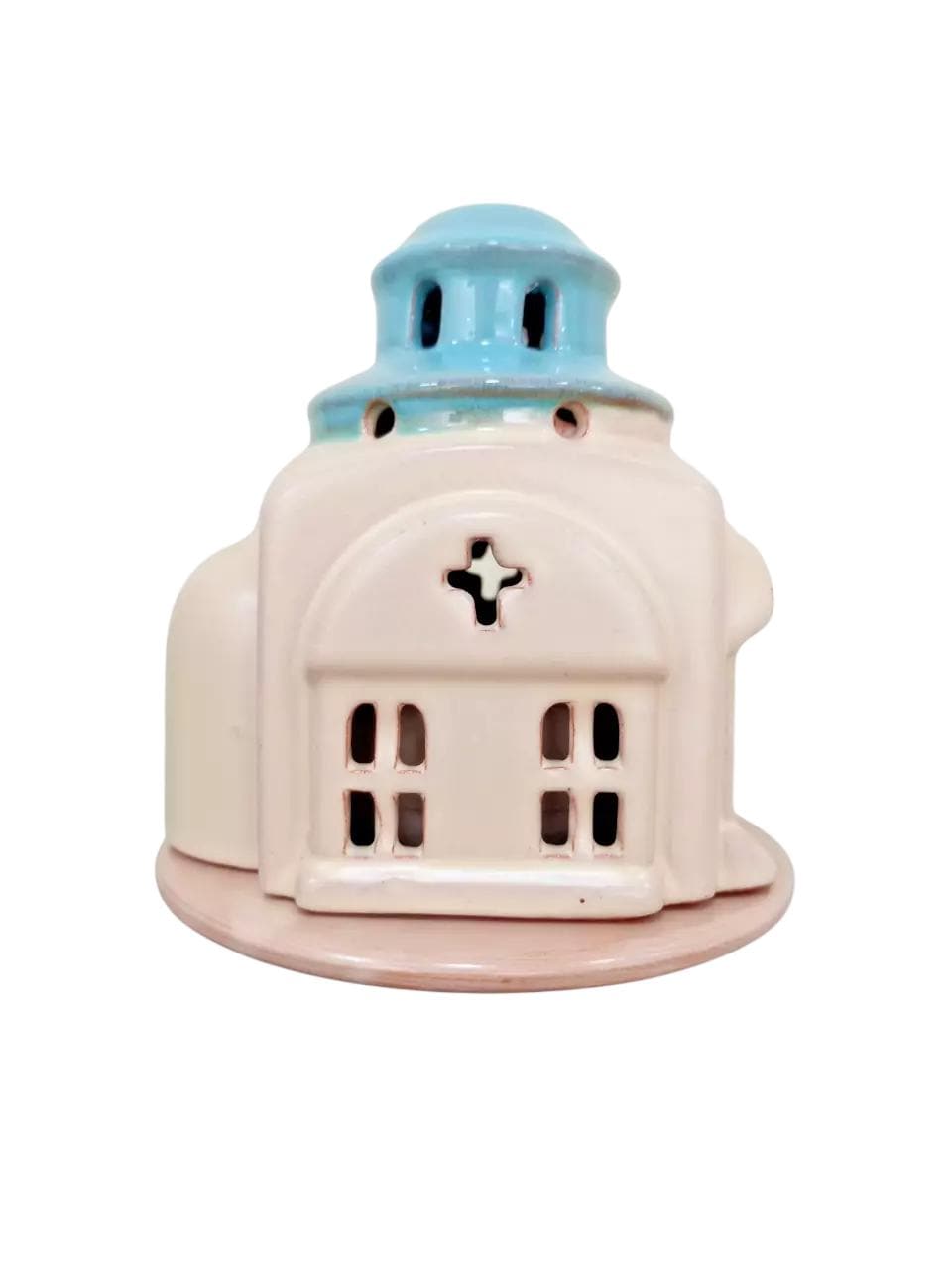 5" Greek Orthodox Byzantine Church Style Ceramic Standing Vigil Oil Lamp Lantern