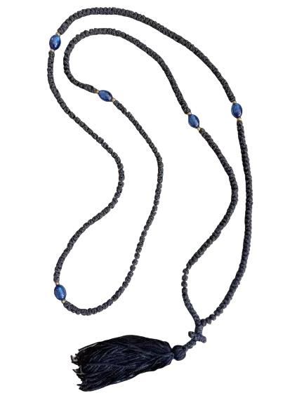 300 Knots Handmade Greek Orthodox Christian Prayer Rope Komboskini Black Chotki