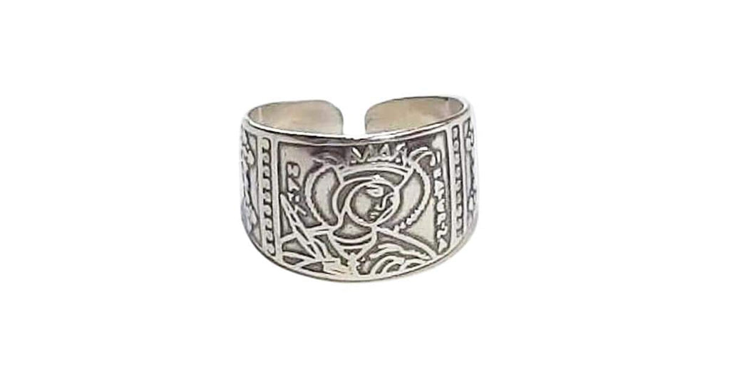 Greek Orthodox Sterling Silver 925 Saint Catherines Sinai Blessed Adjustable Size Ring