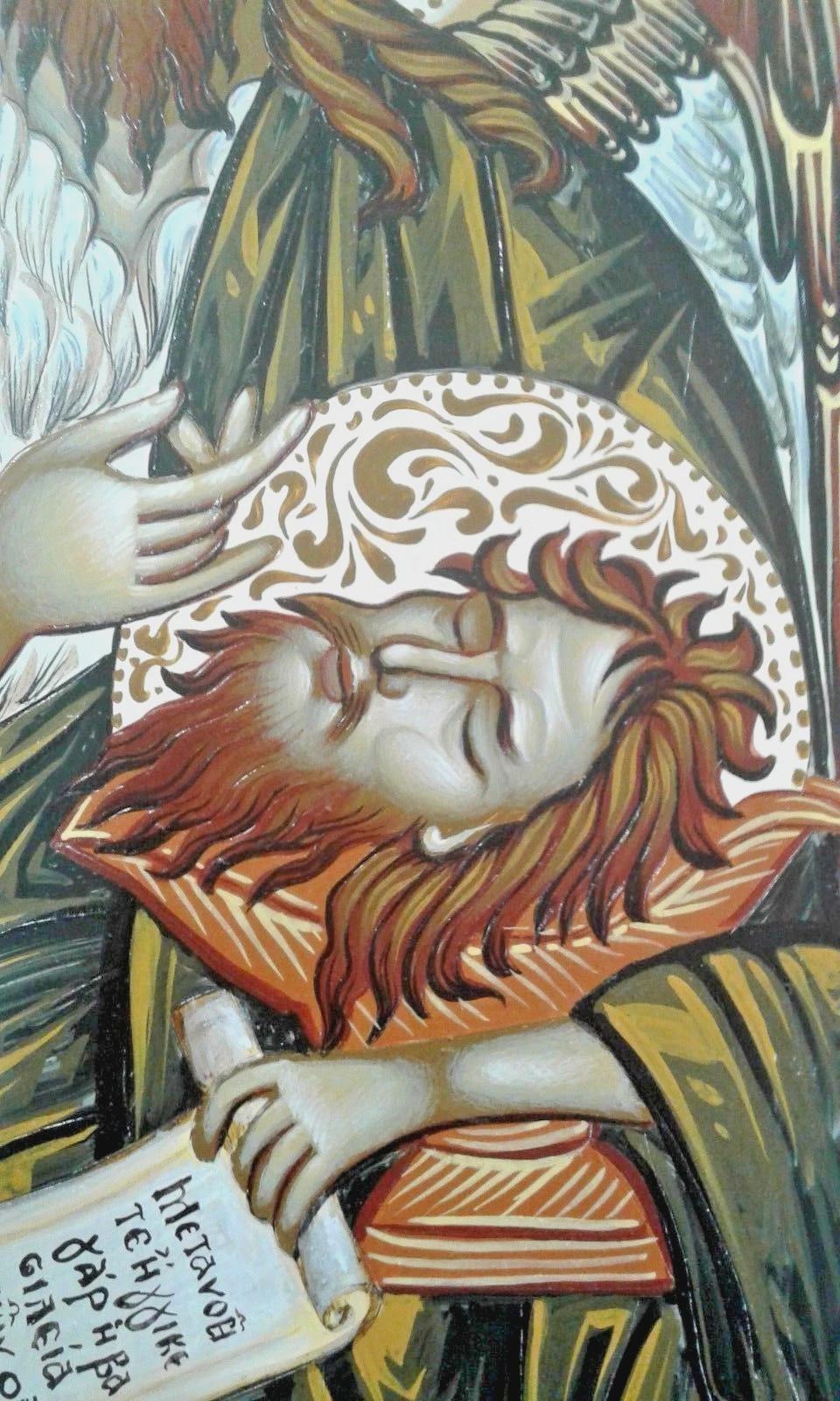 15 3/4" Saint John Baptist the Forerunner Good Detail Traditional Greek Orthodox Hagiography Handpainted Icon 40cm