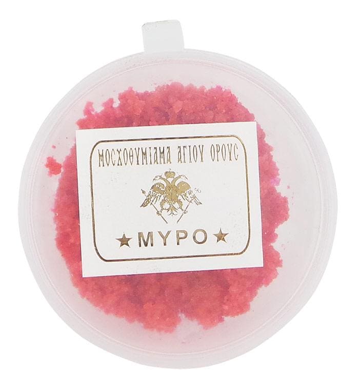 Very Aromatic Greek Orthodox Myrrh Red Resin Incense Natural GMO Free Olibanum in Mold Paste Container Aromatotherapy Suitable