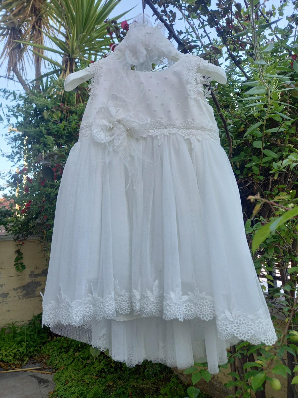 Couture Outfit Girl Christening Ivory Dress Romantic Christening Gown Elegant Baptism Dress For Baby Girl Baptism Wedding Handmade in Greece
