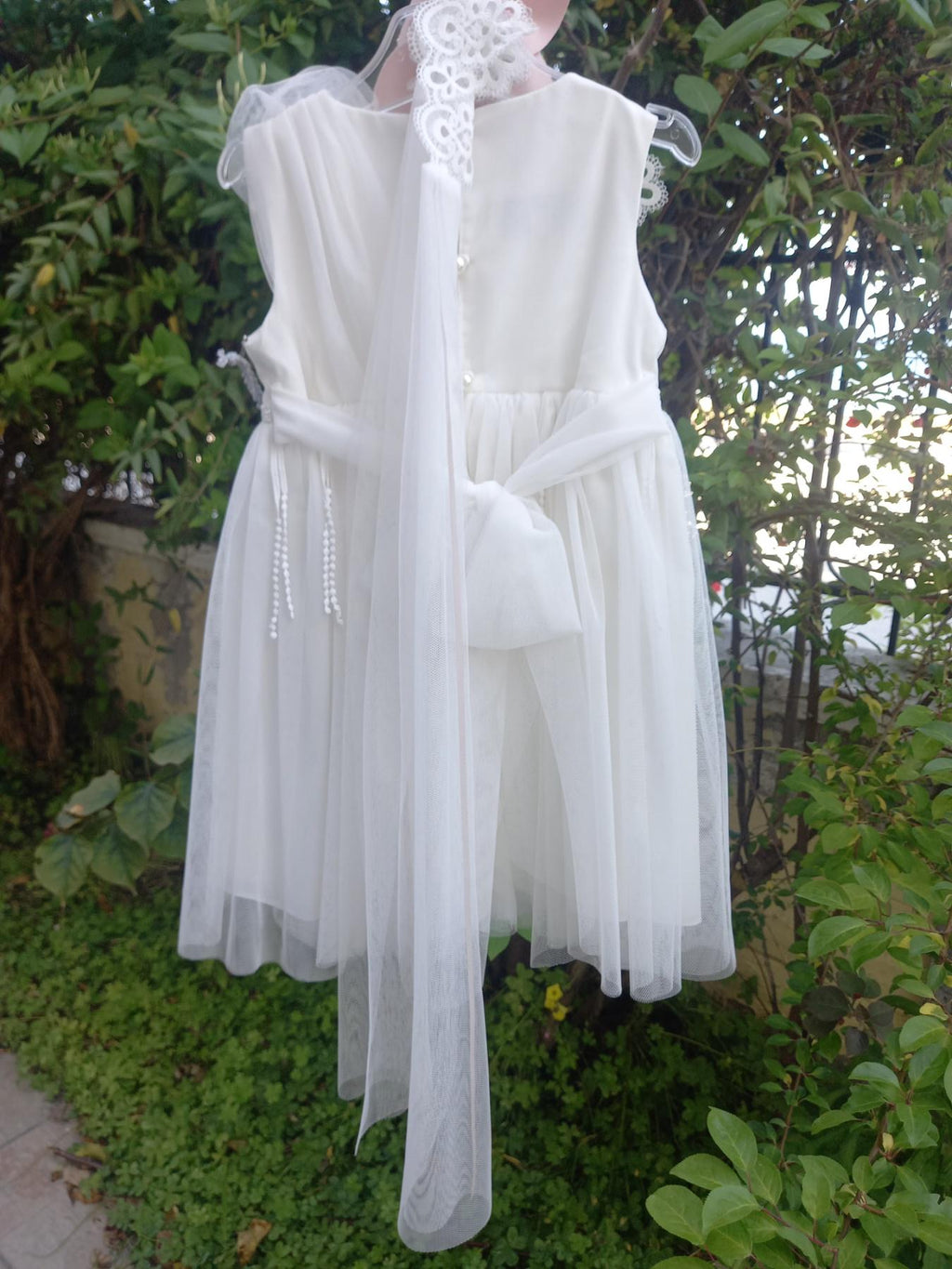 Couture Outfit Girl Christening Dress Romantic Christening Gown Elegant Baptism Dress For Baby Girl Baptism Wedding Handmade in Greece