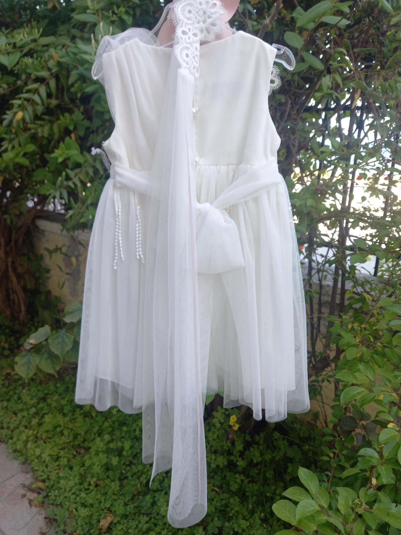 Couture Outfit Girl Christening Dress Romantic Christening Gown Elegant Baptism Dress For Baby Girl Baptism Wedding Handmade in Greece