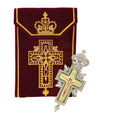 8" Greek Orthodox Pectoral Cross Embroidered Velvet Case Safe Storage 20.5cm Cross Not Included