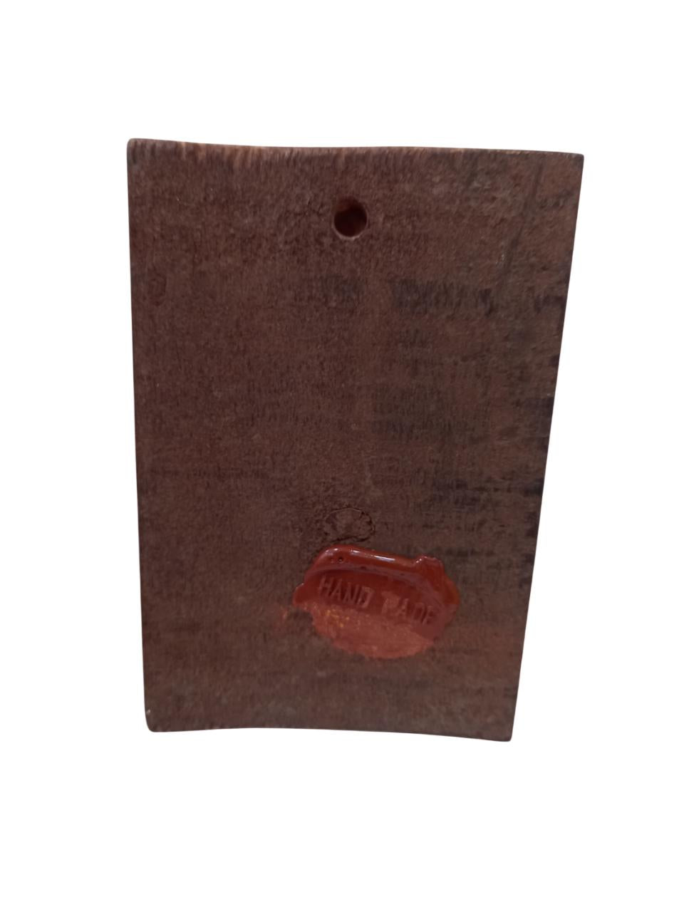4 3/4" Handmade Greek Orthodox Theotokos the Sweekissing Virgin Mary Canvas on Natural Wood Gold Leafing Icon 12cm