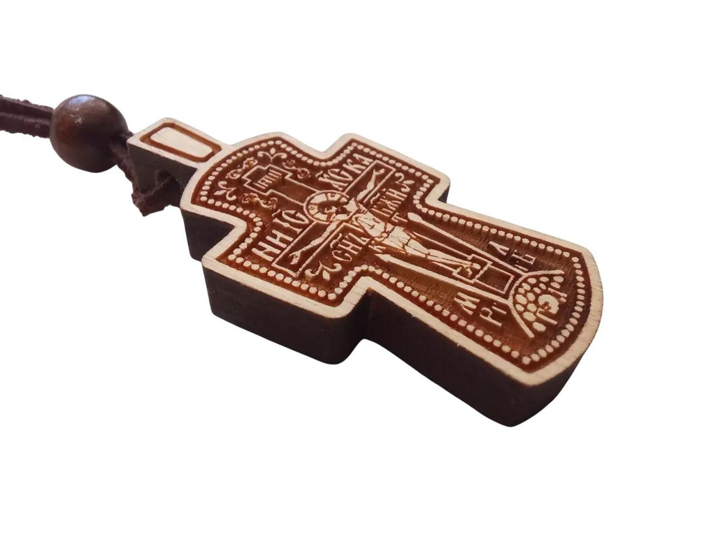 1 3/4" Old Design Slavonic Russian Orthodox 2 Sides Crucifix Pendant Cross 4.5cm