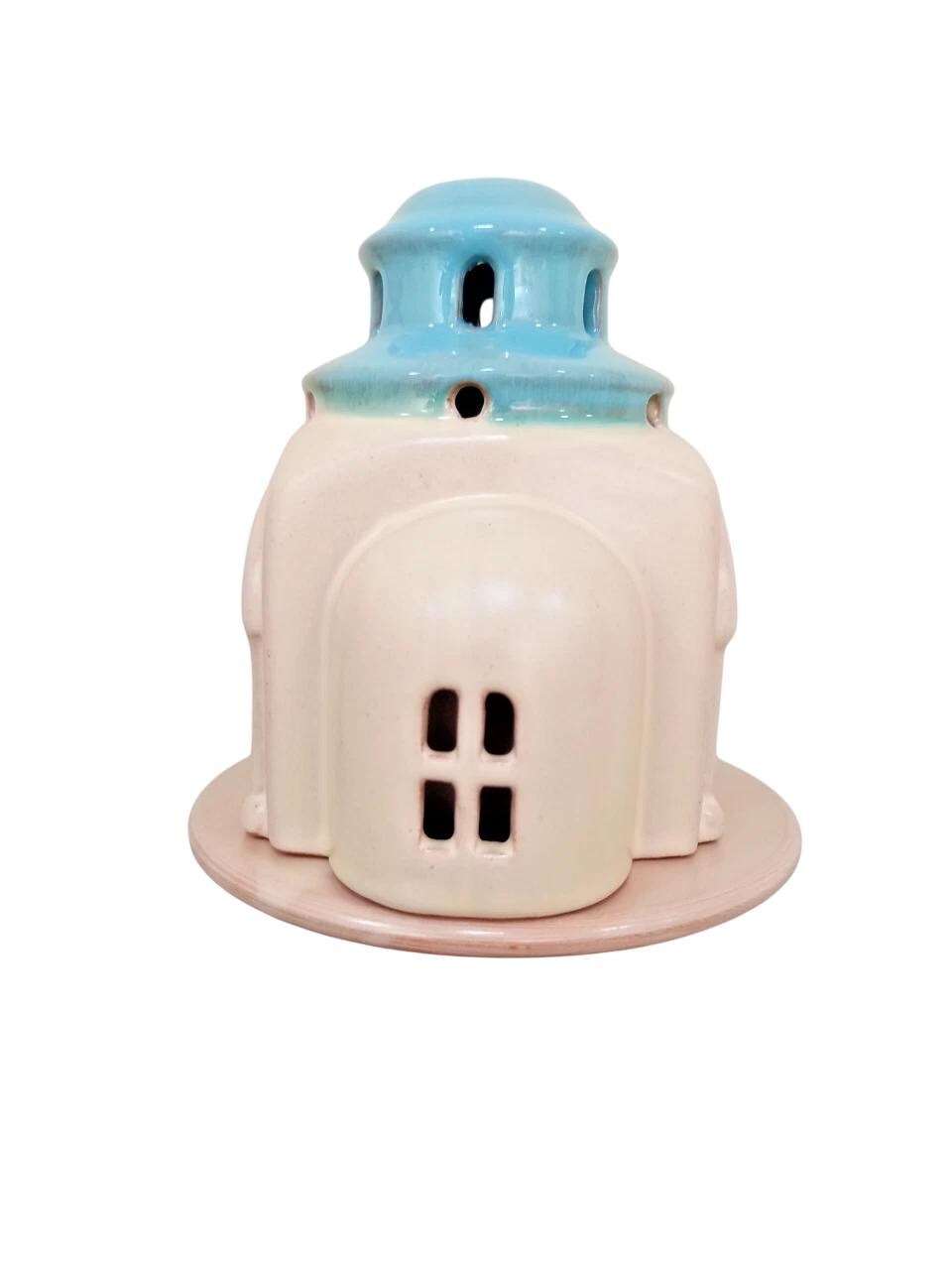 5" Greek Orthodox Byzantine Church Style Ceramic Standing Vigil Oil Lamp Lantern