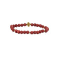 Red Natural Lava Stones Greek Orthodox Cross Elastic Bracelet Prayer Rope Rosary Chotki