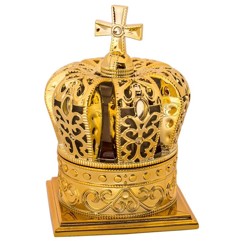 3" Blessed Greek Orthodox Authentic Anointing Aromatic Myrrh Oil Crown Car Room 7.5cm