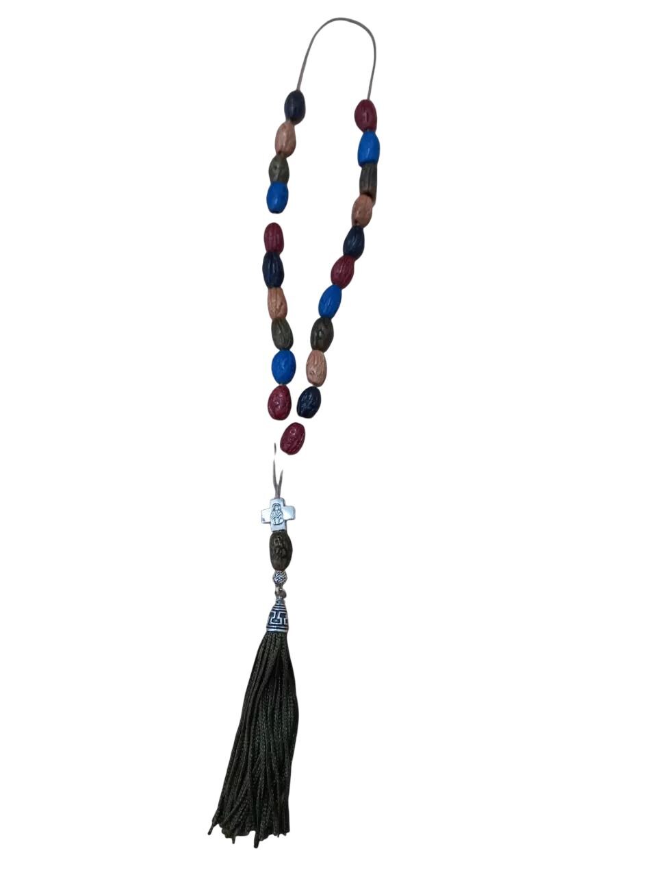 Aromatic Handmade Olive Seeds Greek Orthodox Prayer Rope Komboloi Worry Beads