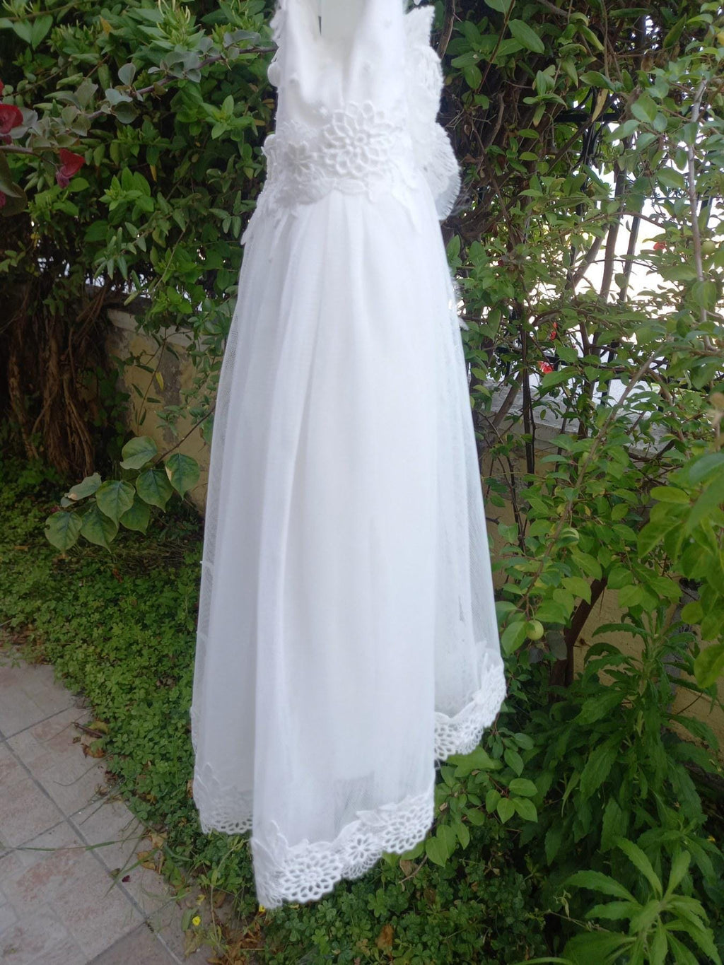 Couture Outfit Girl Christening Ivory Dress Romantic Christening Gown Elegant Baptism Dress For Baby Girl Baptism Wedding Handmade in Greece