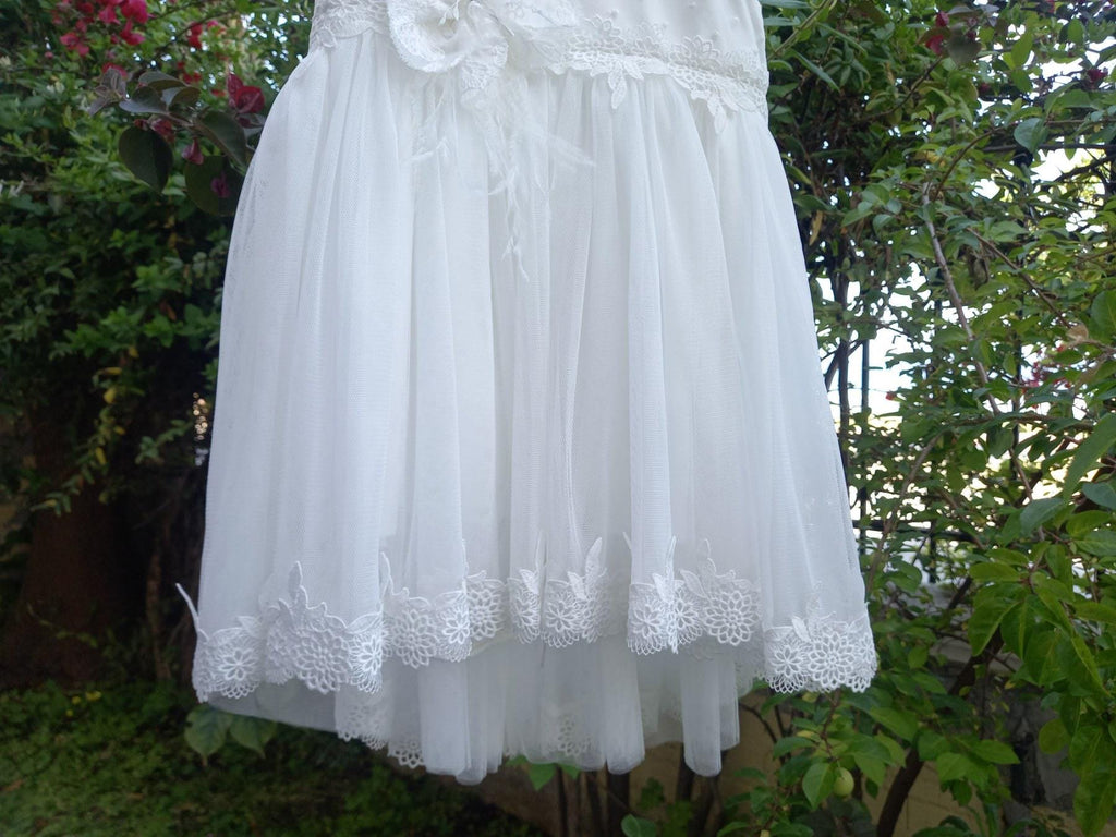 Couture Outfit Girl Christening Ivory Dress Romantic Christening Gown Elegant Baptism Dress For Baby Girl Baptism Wedding Handmade in Greece