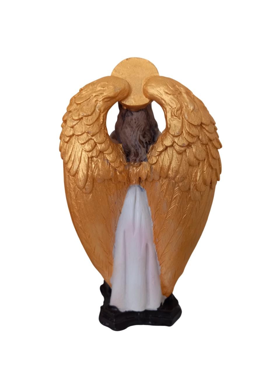 6" Hand Painted Saint Archangel Gabriel Lily Ave Maria Standing Figurine Devotional Statue 15.5cm