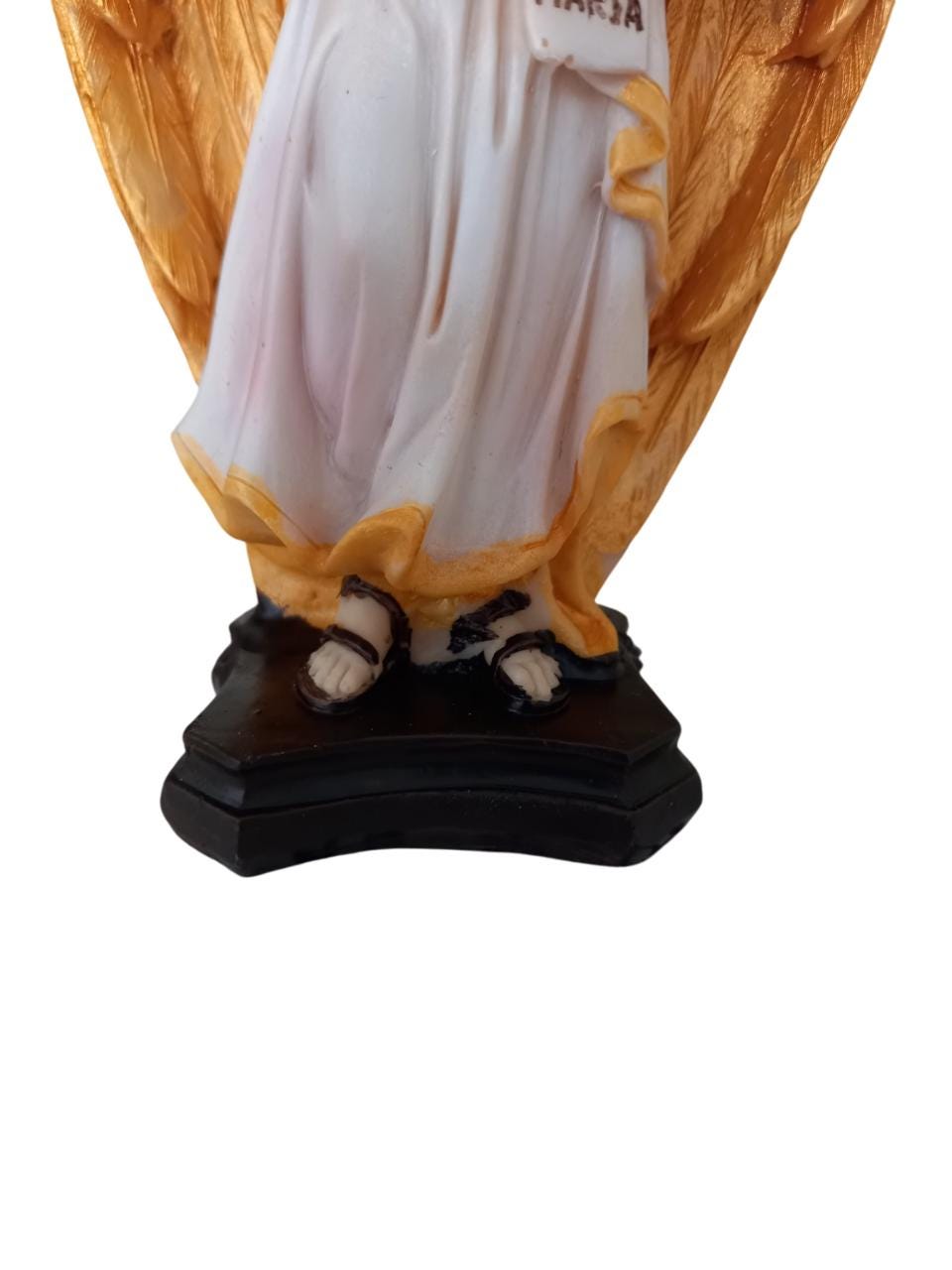 6" Hand Painted Saint Archangel Gabriel Lily Ave Maria Standing Figurine Devotional Statue 15.5cm