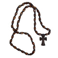 1 1/2" Monastic Wooden Handmade Neckwear Crucifixion Jesus Pendant Cross 4cm
