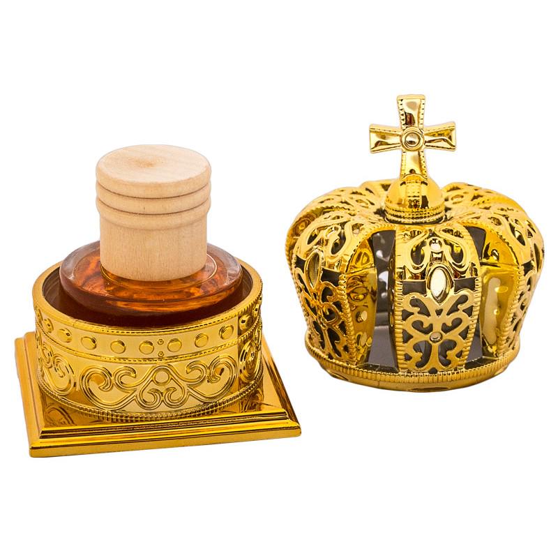 3" Blessed Greek Orthodox Authentic Anointing Aromatic Myrrh Oil Crown Car Room 7.5cm