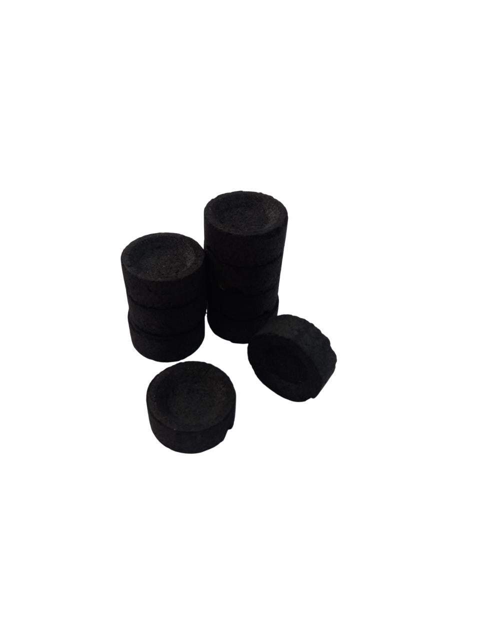 9 Pcs Pack Handmade Round Aromatic Charcoals | 100% Grape Vine | Chemical-Free, Eco-Friendly | For Incense, Healing, & Detox | GMO-Free