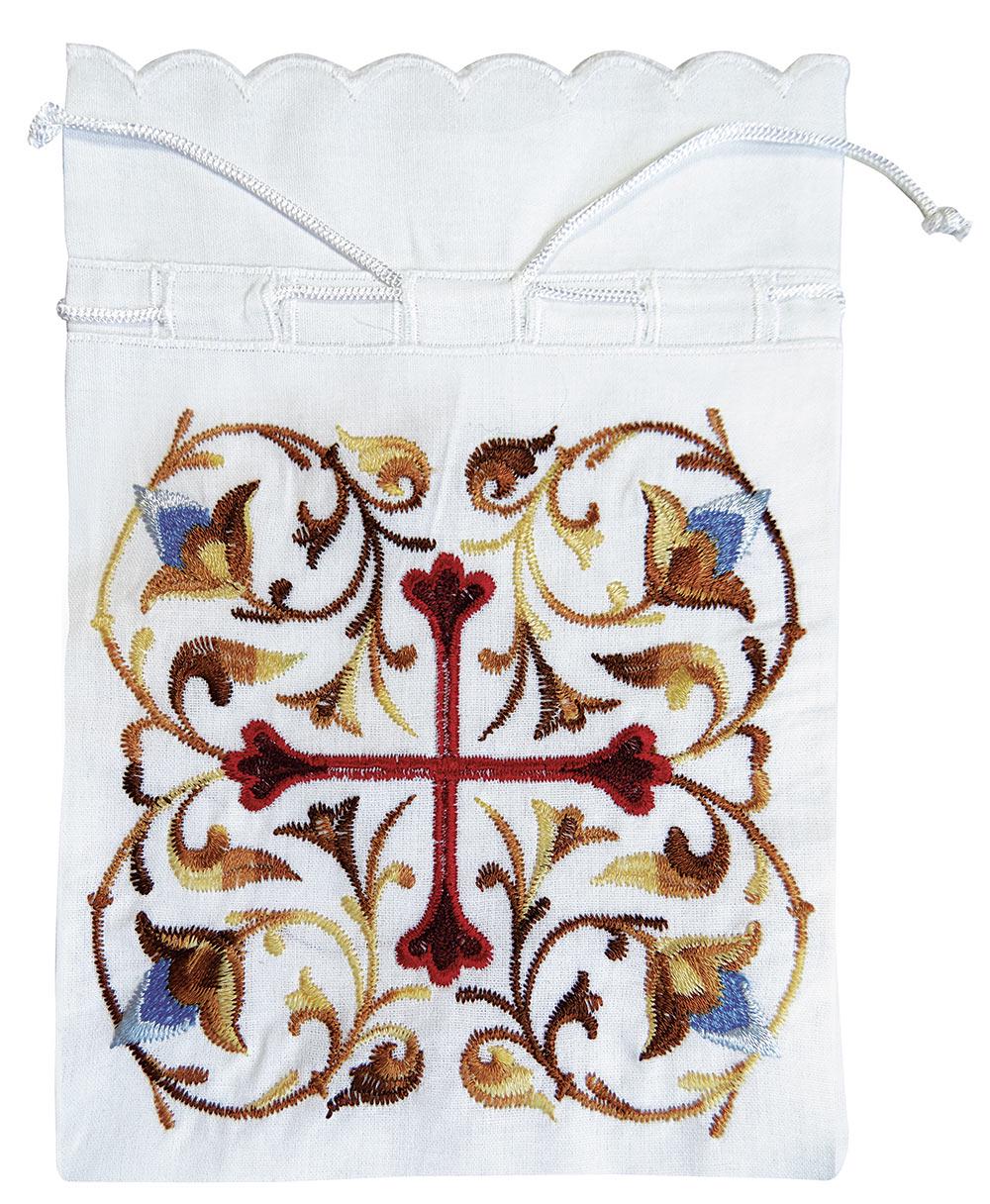 Embroidered Antidoron Pouch – Holy Bread Storage Bag – Cotton Religious Gift – Prosphoro Holder for Daily Orthodox Blessing