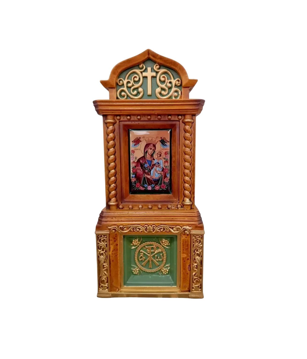 Greek Orthodox Iconostasis Virgin Mary Theotokos Standing or Wall Mounted Icon